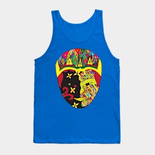 the half color face Tank Top